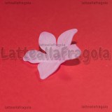 10 Fiori in lucite Rosa foro passante 28x7mm