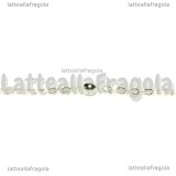 Catena Rosario in Ottone Silver Plated 3x2mm sferette 3mm
