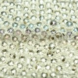 20 Perle in rame silver plated effetto puntinato 4mm