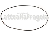 Collana in caucciù nero 2mm con chiusura a baionetta in ottone agentato 45cm