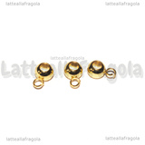 Portapendente in Acciaio Inox Dorato 10x6mm