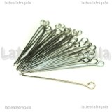 50 Chiodi o spilli in acciaio inox con asola 30x0.6mm