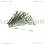 50 Chiodi o spilli in acciaio inox con asola 30mm