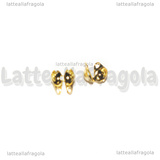 Coppia Coprinodo in Acciaio Dorato 6x4mm