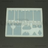 Stampo in Silicone Ciondoli rettangolari e figure geometriche 145x123mm