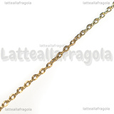 1 Metro di Catena in Acciaio Inox Dorato 2x1.5mm