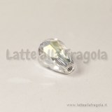 Goccia in vetro Cristal AB con foro passante 11x8mm