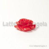 Cabochon Rosa in resina colore Rosso 19mm