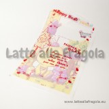 10 buste in plastica con manico fantasia Honey Bear 15x9cm