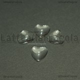Cabochon Cuore in vetro trasparente effetto lente 12mm