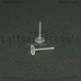 10 Coppie Perni base piatta 5mm in plastica, anallergici