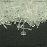 10 Coppie Perni base piatta 5mm in plastica anallergici 