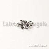 Charm 3D Drago in metallo argento antico 21x14mm