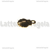5 Conchiglie in Acciaio Inox Dorato 7.5x5.5mm
