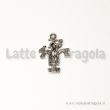 Charm spaventapasseri in metallo argento antico 25x17mm