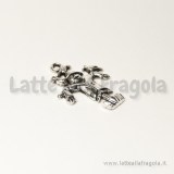 Charm spaventapasseri in metallo argento antico 25x17mm