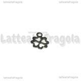3 Charms Quadrifoglio in Acciaio Inox 12x10mm
