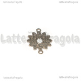 Connettore Fiore in Acciaio Inox puntinato 19.5x15mm
