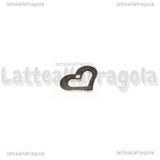 3 Charm Cuore in Acciaio Inox 10x11mm