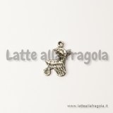 Charm carrozzina in metallo argento antico 19x12mm