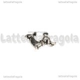 Charm Bassotto in metallo argento antico 18x15mm