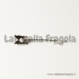 Connettore freccia in metallo argento antico 35x0.7mm