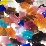 10 Stelle Occhi di Gatto colori misti foro passante 12x12.5mm