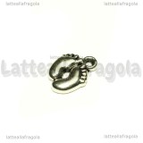 Charm Piedini in metallo argento antico 14x10mm