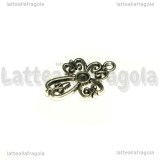 Ciondolo Croce in metallo argento antico 22x14mm