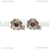 Perni lavorati con Strass 4mm Testa in Metallo Perno in Acciaio Inox