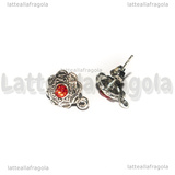 Perni lavorati con Strass Tramonto 4mm Testa in Metallo Perno in Acciaio Inox