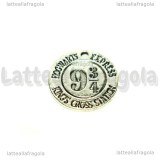 Ciondolo Binario 9 e 3/4 in metallo argento antico 20mm
