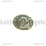 Ciondolo Binario 9 e 3/4 in metallo argento antico 20mm
