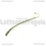 Segnalibro in metallo argento antico ghirigori incisi 85mm