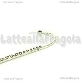 Segnalibro in metallo argento antico ghirigori incisi 85mm