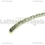 Segnalibro in metallo argento antico ghirigori incisi 85mm