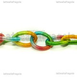 96cm di Catena Arcobaleno maglie 13x9mm in tessuto
