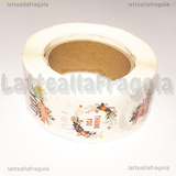 500 Adesivi Tondi Thank You fantasia Birds 25mm 