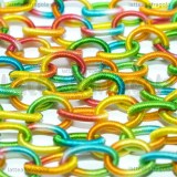 96cm di Catena Arcobaleno maglie 13x9mm in tessuto