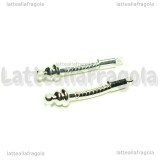 Coppia basi orecchini per Pandora e pendenti in rame Silver Plated 30mm