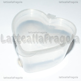 3 Scatole Cuore in plastica trasparente 5.8x5.5x3.2cm