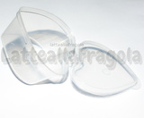 3 Scatole Cuore in plastica trasparente 5.8x5.5x3.2cm