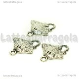 Charm Razza in metallo argento antico 20x15mm