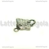 Charm Razza in metallo argento antico 20x15mm