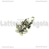 Ciondolo Cane Basset Hound in metallo argento antico 25x15mm