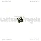 20 Coprinodo in metallo smaltato nero 4x3.5mm