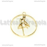 Ciondolo Bezel Sailor Moon in metallo dorato 31x28mm