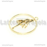 Ciondolo Bezel Sailor Moon in metallo dorato 31x28mm