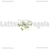 Charm Fiocco in metallo silver plated 8x8mm