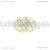 Ciondolo Nessun Bambino è perduto se ha un Insegnante che Crede in Lui in acciaio inox 20mm